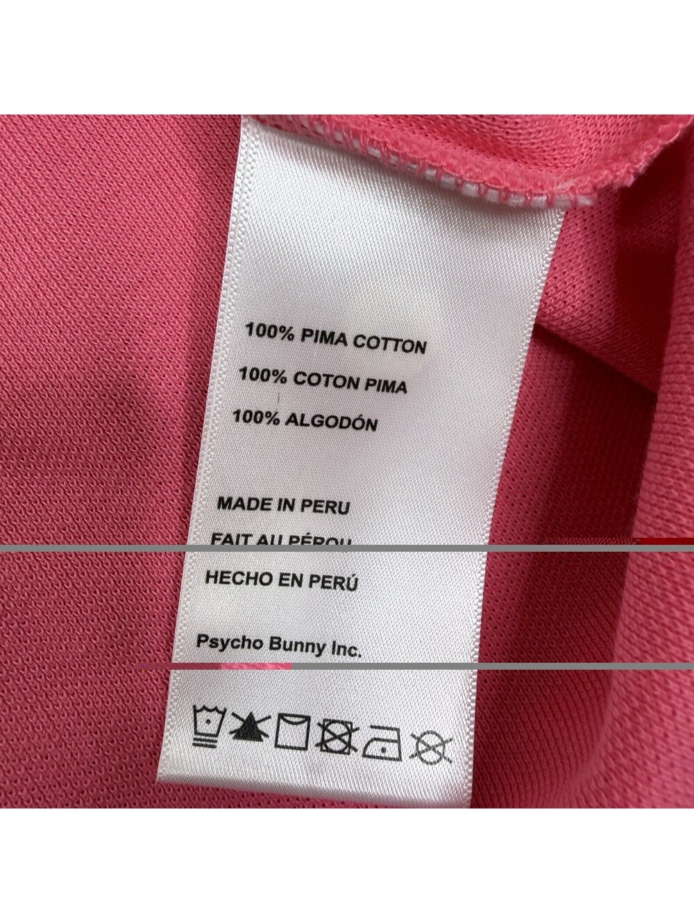 NWT Psycho Bunny Camellia Rose PIQUE Pima Cotton Polo Shirt Men's 7 XL PINK - Picture 7 of 11